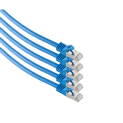 S-Conn RJ45 Patchkabel S/FTP,PIMF, Rohkabel CAT 7 Halogenfrei VE5, blau, 3,0m von S/CONN maximum connectivity