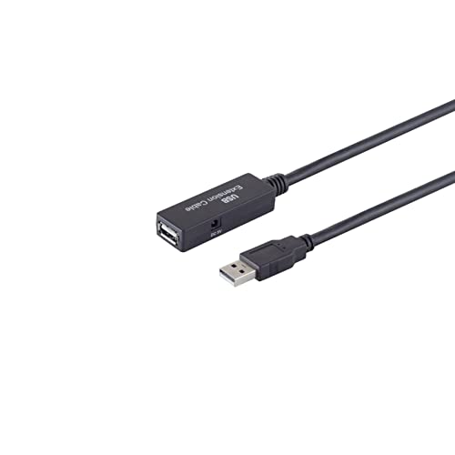 S-Conn USB Verlängerung, AKTIV, USB 2.0, 480Mbps, 10,0m von S-Conn