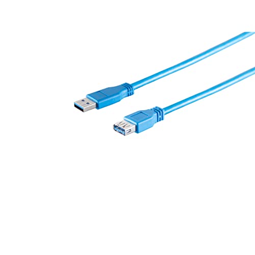 S/CONN USB Verlängerung A Stecker/A Buchse 3.0, Blau 3M von S/CONN maximum connectivity