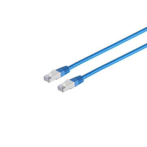 Telefonkabel RJ45, 0,25 m 0,25 m CAT6 S/FTP (STP) blau Netzwerk-Kabel – Kabel Netzwerk-(0,25 m, 0,25 m, Cat6, RJ-45, RJ-45, S/FTP (STP), männlich/männlich) von S-Conn