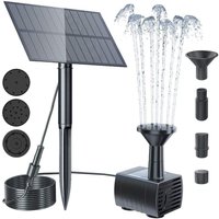 1,5 W Solarbrunnen für den Außenbereich mit mehreren Düsen, 1,5 m Wasserleitung und Pfahl, solarbetriebene Pumpe für Vogelbad, Teiche, Garten 1,5 W Solarbrunnen für den Außenbereich mit mehreren Düsen, 1,5 m Wasserleitung und Pfahl, solarbetriebene Pumpe für Vogelbad, Teiche, Garten von S-GIANT
