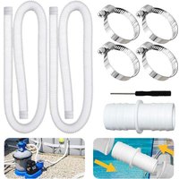 2 Stück 32 mm Poolschlauch, 150 cm Pool-Ersatzschlauch, 32 mm Poolschlauch für Intex 300 GPH, 530 GPH und 1000 GPH, weiß 2 Stück 32 mm Poolschlauch, 150 cm Pool-Ersatzschlauch, 32 mm Poolschlauch für Intex 300 GPH, 530 GPH und 1000 GPH, weiß von S-GIANT