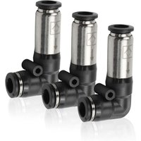 3 Stück pneumatisches Rückschlagventil, 6 mm Winkelstück, Einweg-Durchfluss zum Anschluss von Luftkompressor-Luftschlaucharmaturen 3 Stück pneumatisches Rückschlagventil, 6 mm Winkelstück, Einweg-Durchfluss zum Anschluss von Luftkompressor-Luftschlaucharmaturen von S-GIANT