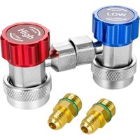 R134A Einstellbare AC Klimaanlage Schnell Koppler Stecker Paar Adapter High Low 1/4 "SAE HVAC Schlauch Stecker Verteiler Flüssigkeit Kühlmittel R134A Einstellbare AC Klimaanlage Schnell Koppler Stecker Paar Adapter High Low 1/4 "SAE HVAC Schlauch Stecker Verteiler Flüssigkeit Kühlmittel von S-GIANT