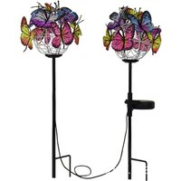 Solar Gartenleuchten Außen, 2 Stück Schmetterling Solarleuchten Außen Gartenbeleuchtung Deko, Leuchte Lampe für Garten Durchgang Geburtstag Party Solar Gartenleuchten Außen, 2 Stück Schmetterling Solarleuchten Außen Gartenbeleuchtung Deko, Leuchte Lampe für Garten Durchgang Geburtstag Party von S-GIANT