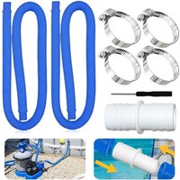 Stück 32 mm Poolschlauch, 150 cm Pool-Ersatzschlauch, 32 mm Poolschlauch für Intex 300 GPH, 530 GPH und 1000 GPH, Blau Stück 32 mm Poolschlauch, 150 cm Pool-Ersatzschlauch, 32 mm Poolschlauch für Intex 300 GPH, 530 GPH und 1000 GPH, Blau von S-GIANT