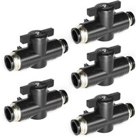 Stück 8 mm Außendurchmesser pneumatischer Kugelhahn, Push-to-Connect-Steuerventilarmaturen (BUC8-Anschlüsse) von S-GIANT