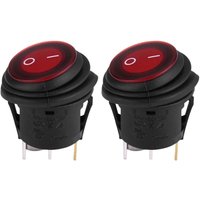stücke Rote LED Wippschalter Licht 12v 20a 3pin Auto Auto Boot Runde von S-GIANT