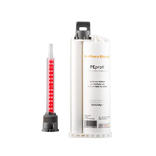 S-PolyBond® 2-Komponenten PE-Kleber | Polyethylen Klebstoff | 50ml Kartusche | Montagekleber PEprofi INDUSTRIEQUALITÄT MADE IN GERMANY von S-Polybond