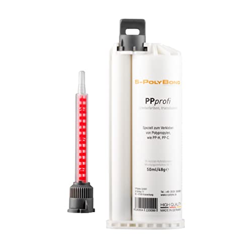 S-PolyBond® 2-Komponenten PP - Kleber, zum Verkleben von Polypropylen (PP) miteinander oder mit PP-H, PE, PTFE, Acrylglas (PMMA), Hart-PVC, Polycarbonat, ABS, Metalle, Glas, Holz (5, 2K PP Kleber) von S-Polybond
