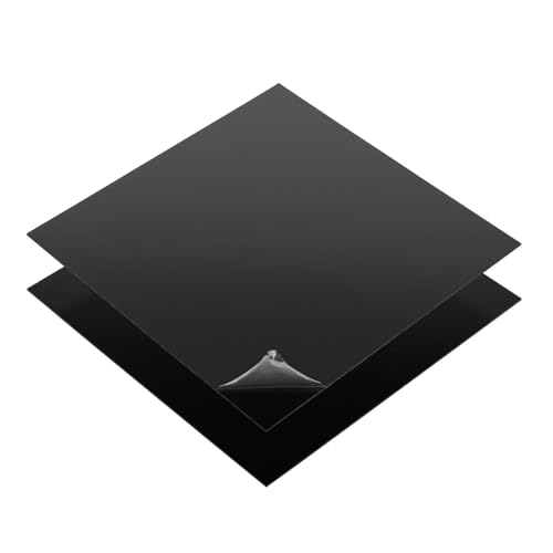 ABS Kunstoffplatte, ABS Platte in SCHWARZ ODER WEIß | VIELE verschiedene FORMATE in Stärken 1-10mm TOP Qualität (2 Stück | 20 x 30cm, 1mm Schwarz) von S-Polytec