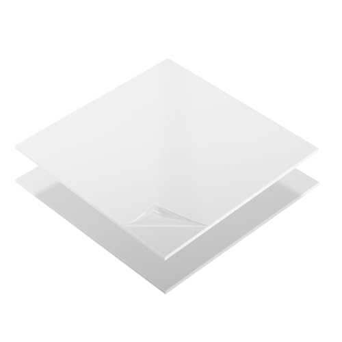 ABS Kunstoffplatte, ABS Platte in SCHWARZ ODER WEIß | VIELE verschiedene FORMATE in Stärken 1-10mm TOP Qualität (2 Stück | 20 x 30cm, 3mm Weiß) von S-Polytec