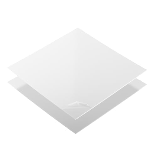 ABS Kunstoffplatte, ABS Platte in SCHWARZ ODER WEIß | VIELE verschiedene FORMATE in Stärken 1-10mm TOP Qualität (2 Stück DIN A4 (29,7x21cm), 1mm Weiß) von S-Polytec