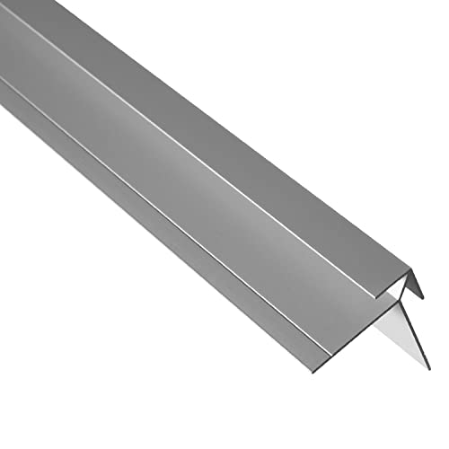 Aluminium Eckprofil, Alu Winkelprofil, Alueckprofil für HPL Platten 6mm und 8mm, eloxiert, verschiedene Längen und Größen (10, Eck- Profil 6mm (2 Meter)) von S-Polytec