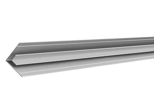 Aluminium Profilsystem SILBER für 6mm Platten, Aluprofil für Duschrückwand, Küchenrückwand, Inneneckprofil, HPL-Fassadenplatten, Vinylboden (6mm Silber, Inneneck- Profil (1 Meter), 1) von S-Polytec