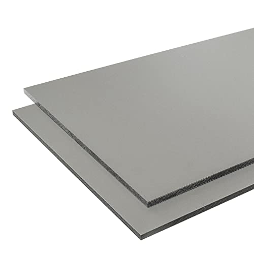 S-Polytec HPL Platte wetterfest | Fassadenplatte, Balkonplatte, Schichtstoffplatten | in 6mm, 8mm | VERSCHIEDENE FORMATE | TOP QUALITÄT MADE IN GERMANY (100 x 90cm (8mm Stärke), Staubgrau RAL7037) von S-Polytec