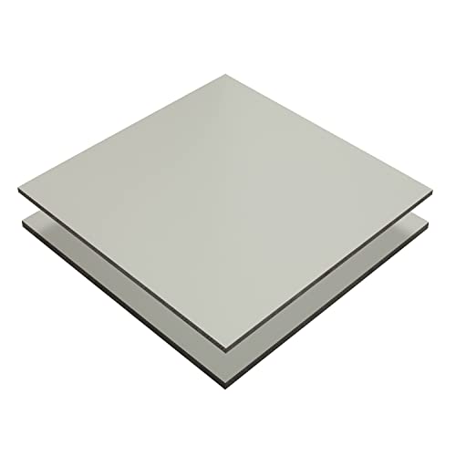 HPL Platte wetterfest | Fassadenplatte, Balkonplatte, Schichtstoffplatten | in 6mm, 8mm | VERSCHIEDENE FORMATE | TOP QUALITÄT MADE IN GERMANY (2 Stück | 20x30cm (6mm Stärke), Lichtgrau Ral7035) von S-Polytec