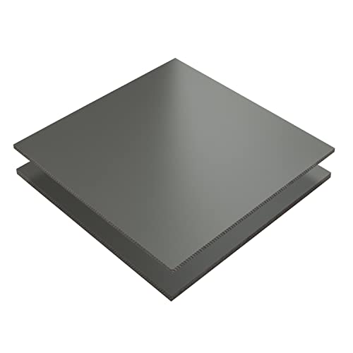 HPL Platte wetterfest | Fassadenplatte, Balkonplatte, Schichtstoffplatten | in 6mm, 8mm | VERSCHIEDENE FORMATE | TOP QUALITÄT MADE IN GERMANY (2 Stück | 20x30cm (8mm Stärke), Staubgrau Ral7037) von S-Polytec