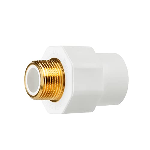 PPR 25mm, DN25 Rohr, Fitting, PP-R Winkel, T-Stück, Muffe, Kupplung, Kniestück, Fittings, Verbindung, Fusiotherm Aquatherm Aqua-Plus (1, Rohrkupplung AG 25x3/4") von S-Polytec