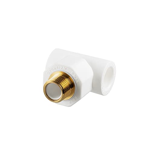 PPR T-Stück mit AG/IG, ALLE GRÖßEN | T-Kupplung mit Außengewinde/Innengewinde | Aqua Plus - Fusiotherm DN20, DN25, DN32, DN40 (DN20 x AG 1/2" x 20, 5) von S-Polytec