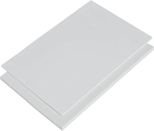 PVC Platte Hart PVC Zuschnitt in verschiedenen Maßen | WEIß | UV-Stabil | VERSCHIEDENE STÄRKEN | TOP QUALITÄT | (100 x 49cm, 2mm WEIß) von S-Polytec