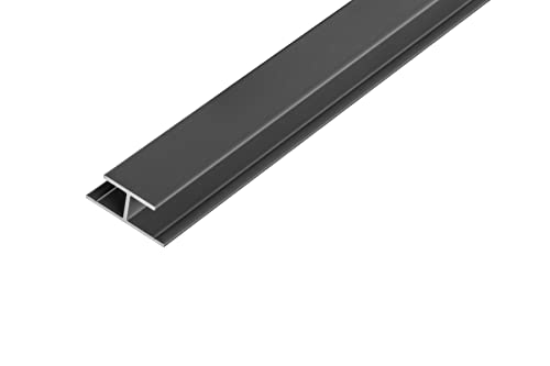 S-Polytec Aluminium H- Profil, Alu Verbindungsprofil, Aluprofil H für Doppelstegplatten, HPL- Platten 8mm, ANTHRAZIT, verschiedene Längen Größen (8mm Anthrazit, H- Profil (1 Meter), 1) von S-Polytec