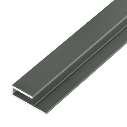 S-Polytec Aluminium U- Profil, Alu Abschlussprofil, Aluprofil für Aluverbund Platten 3mm, GRAU, verschiedene Längen Größen (5, U- Profil (2 Meter), 3mm GRAU) von S-Polytec