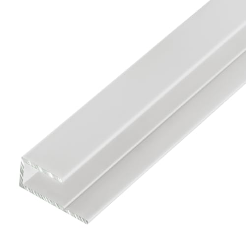 S-Polytec Aluminium U- Profil, Alu Abschlussprofil, Aluprofil für Aluverbund Platten 6mm, WEIß, verschiedene Längen Größen (5, U- Profil (2 Meter), 6mm Weiß) von S-Polytec