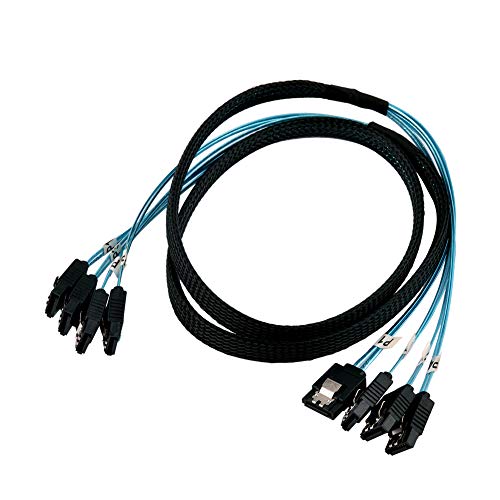 1m 6Gbps 4pcs / Set 7Pin Sata SAS Kabel für Server HDD von S SIENOC