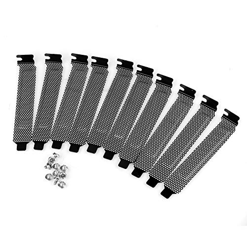 S SIENOC 10 x 20 * 120mm Schwarz PCI Slot slotblech Abdeckung Hartstahl Staubfilter Abdeckplatte PCI Slot Cover mit Schrauben (10 x PCI Slot Abdeckung, 20 * 120mm, Schwarz) von S SIENOC