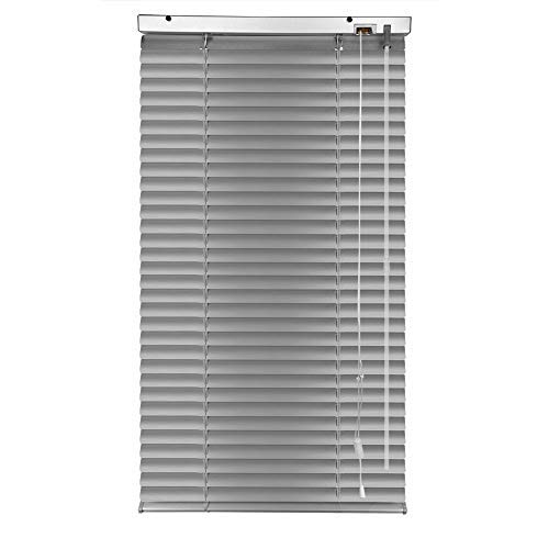 S SIENOC Aluminium Venetian Blind Alu Jalousie Alujalousie Schalusie Jalousette Fenster Rollo Montage-105x160cm-Grau von S SIENOC