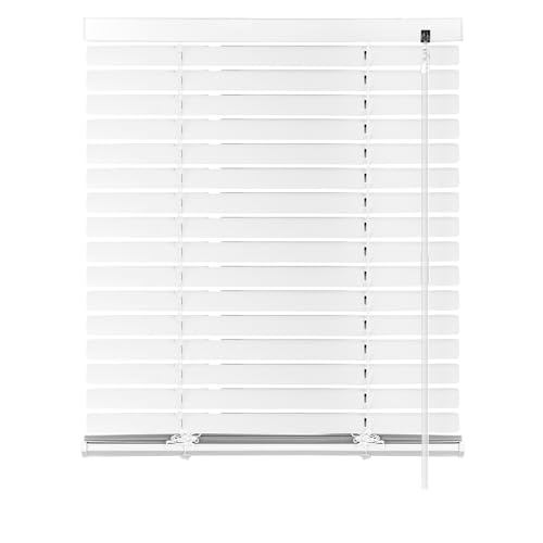 S SIENOC Aluminium Jalousie Weiß B85xH220cm Venetian Blinds Jalousie ohne Bohren inkl. Klemmclips von S SIENOC