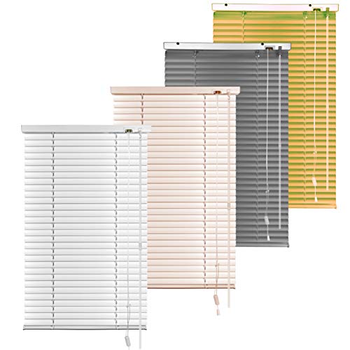 S SIENOC Aluminium Venetian Blind Alu Jalousie Alujalousie Schalusie Jalousette Fenster Rollo Montage-60x220cm-Grau von S SIENOC