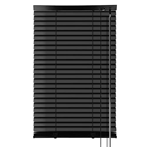 S SIENOC Aluminium Venetian Blind Alu Jalousie Alujalousie Schalusie Jalousette Fenster Rollo Montage-85x160cm-Schwarz von S SIENOC