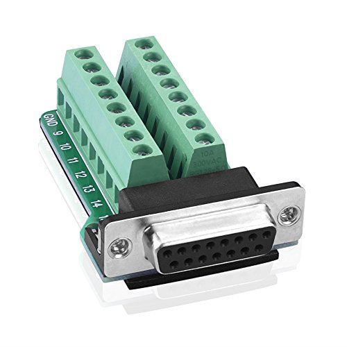 S SIENOC D-SUB DB15 Buchse 15 Pin Klinke Anschluss zu Terminal Breakout Board Steckverbinder von S SIENOC