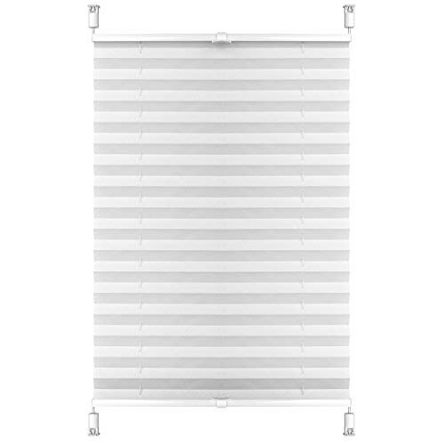 S SIENOC Plisse-Rollo Plisseerollo Easyfix ohne Bohren Plissee Jalousie verspannt Faltstore Rollo Klemmfix Sonnenschutzrollo Seitenzugrollo Faltrollo für Fenster Tür von S SIENOC