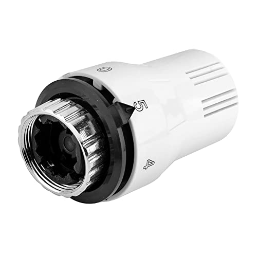 S SIENOC Thermostatkopf Thermostat für Badheizkörper Ventil-Aufsatz M30x1.5 H-Ventil Anschlussgarnitur Mittelanschluss/Radiator Valves Thermostat Für Badheizkörper (Nur Thermostatkopf Weiß) von S SIENOC