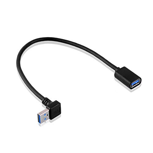 S SIENOC 30cm USB 3.0 Winkel Adapter - 90° Grad Winkeladapter - A-Stecker zu A-Buchse - kompatibel mit Allen USB Kabeln - optimale Kabelführung (A Stecker zu A Buchse) von S SIENOC
