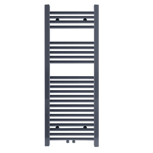 S SIENOC 500 x 1150 mm Badheizkörper + Ventil Set(Anthrazit+ Chrom) mittelanschluß Badheizkörper handtuchhalter Heizkörper Handtuchwärmer Handtuchtrockner 461 Watt von S SIENOC