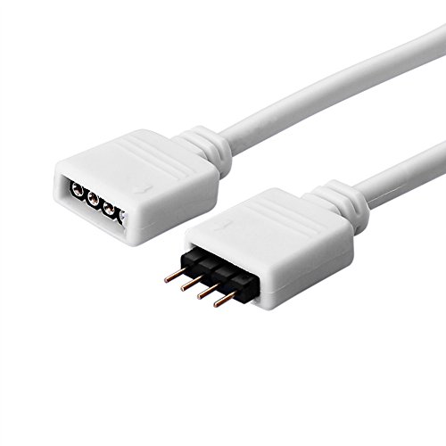 euroharry 5m 500cm Verlängerung Anschluss Kabel für LED RGB-Strip 4 pin, Verbinder, geeignet für LED RGB Leiste Streifen von S SIENOC