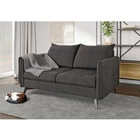 Auris - Modernes Sofa 2-Sitzer mit Schwarz Metall Füßen aus Graphit Luxusmicrofaser Auris - Modernes Sofa 2-Sitzer mit Schwarz Metall Füßen aus Graphit Luxusmicrofaser von S-STYLE MÖBEL