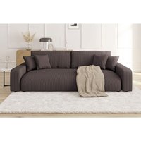 Emma - Sofa mit Schlaffunktion und Bettkasten in Dunkelbraun Cord-Stoff schöner Sitzkomfort Emma - Sofa mit Schlaffunktion und Bettkasten in Dunkelbraun Cord-Stoff schöner Sitzkomfort von S-STYLE MÖBEL