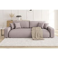Emma - Sofa mit Schlaffunktion und Bettkasten in Puderrosa Cord-Stoff schöner Sitzkomfort Emma - Sofa mit Schlaffunktion und Bettkasten in Puderrosa Cord-Stoff schöner Sitzkomfort von S-STYLE MÖBEL