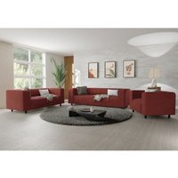 Jesper - Modernes Polstergarnitur 3+2+1 aus Terrakotta Cord-Stoff mit bequemem Sitz Jesper - Modernes Polstergarnitur 3+2+1 aus Terrakotta Cord-Stoff mit bequemem Sitz von S-STYLE MÖBEL