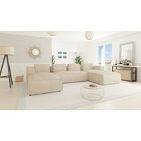 Moderne Wohnlandschaft Porto aus Beige Cord Moderne Wohnlandschaft Porto aus Beige Cord von S-STYLE MÖBEL