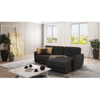 S-style Möbel - Modernes Ecksofa David mit Schlaffunktion aus Graphit Mikrofaser S-style Möbel - Modernes Ecksofa David mit Schlaffunktion aus Graphit Mikrofaser von S-STYLE MÖBEL
