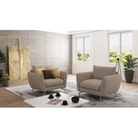 S-style Möbel - Modernes Sessel Lisa mit Metall Füßen, Dunkelbeige Microfaser S-style Möbel - Modernes Sessel Lisa mit Metall Füßen, Dunkelbeige Microfaser von S-STYLE MÖBEL