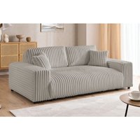 Mollis - Sofa 2 Sitzer aus Hellgrau Plüschcord mit schöner Sitzkomfort Mollis - Sofa 2 Sitzer aus Hellgrau Plüschcord mit schöner Sitzkomfort von S-STYLE MÖBEL
