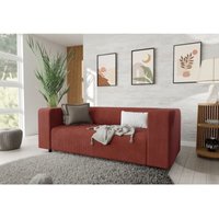 S-style Möbel - Jesper - Modernes Sofa 2 sitzer aus Terrakotta Cord-Stoff mit bequemem Sitz von S-STYLE MÖBEL