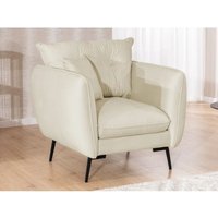 S-style Möbel - Nordloft - Modernes Sessel aus Beige Samt-Stoff mit Hohen Schwarzen Metallfüßen und schöner Sitzkomfort S-style Möbel - Nordloft - Modernes Sessel aus Beige Samt-Stoff mit Hohen Schwarzen Metallfüßen und schöner Sitzkomfort von S-STYLE MÖBEL